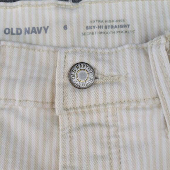 Old Navy Jeans Women's 6 Extra High Rise Sky Hi Straight Secret Smooth Pockets - Picture 11 of 16